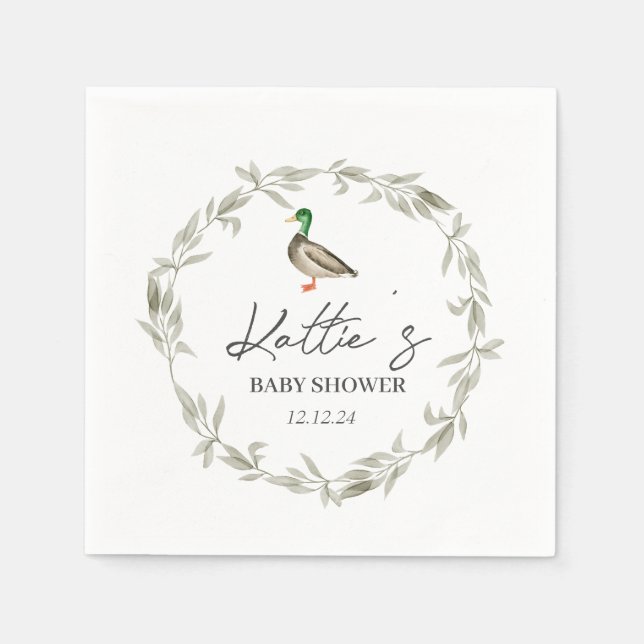 Serviette En Papier Serviettes de canard, serviettes de table Mallard (Devant)