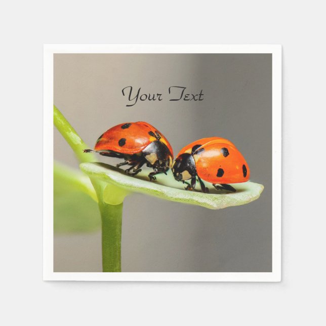 Serviette En Papier Serviettes de coccinelle Ladybugs (Devant)