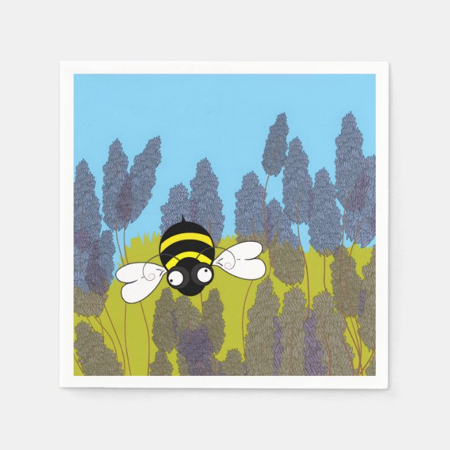 Serviette En Papier Serviettes de cocktail à la lavande (Devant)