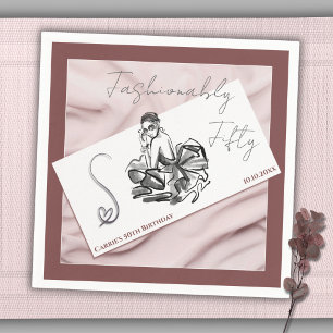 Serviette En Papier Serviettes de cocktail Chic et Cinquante Élégant
