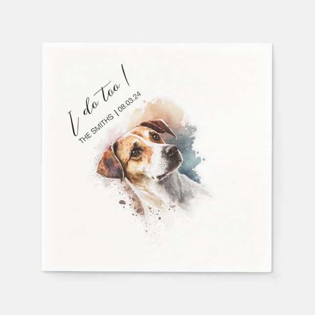 Serviette En Papier Serviettes de cocktail de chien personnalisées ave (Devant)