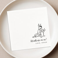 Serviettes de cocktail de mariage Doberman Drinks