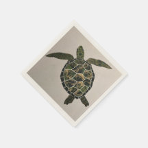 Serviettes de cocktail de tortue