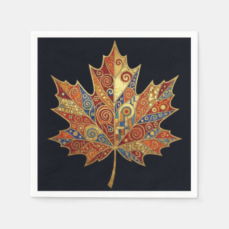 Serviette En Papier Serviettes de cocktail en forme de feuille d'érabl