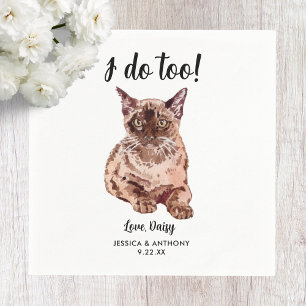 Serviette En Papier Serviettes de cocktail pour mariage de chat