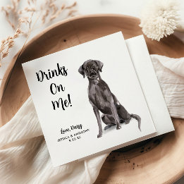 Serviette En Papier Serviettes de cocktail pour mariage de chien
