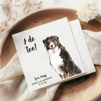 Serviettes de cocktail pour mariage de chien 