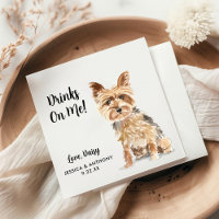 Serviettes de cocktail pour mariage de chien