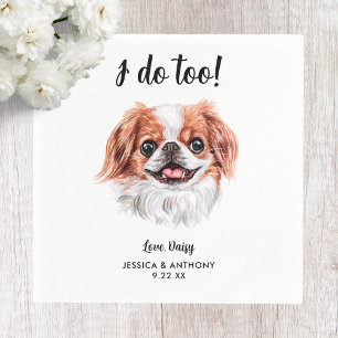 Serviette En Papier Serviettes de cocktail pour mariage de chien