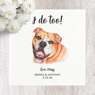 Serviette En Papier Serviettes de cocktail pour mariage de chien
