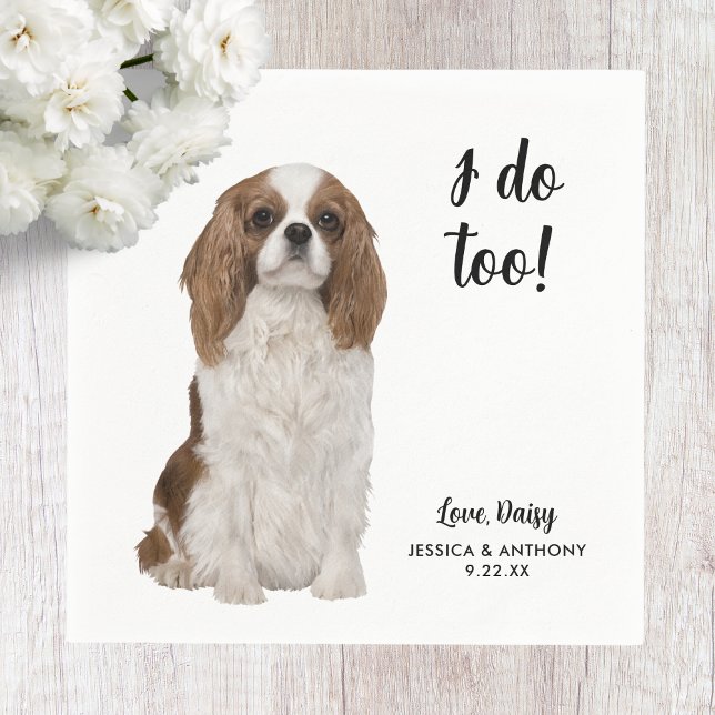 Serviette En Papier Serviettes de cocktail pour mariage de chien (Créateur téléchargé)