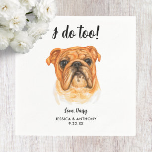 Serviette En Papier Serviettes de cocktail pour mariage de chien