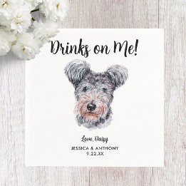 Serviette En Papier Serviettes de cocktail pour mariage de chien