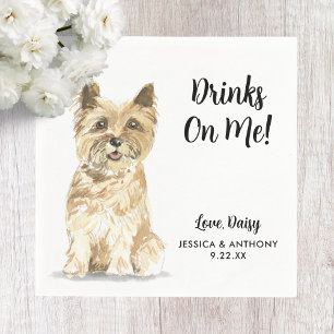 Serviette En Papier Serviettes de cocktail pour mariage de chien