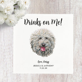 Serviette En Papier Serviettes de cocktail pour mariage de chien