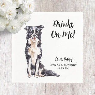 Serviette En Papier Serviettes de cocktail pour mariage de chien