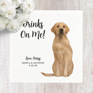 Serviette En Papier Serviettes de cocktail pour mariage de chien
