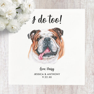 Serviette En Papier Serviettes de cocktail pour mariage de chien