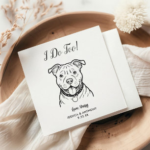 Serviette En Papier Serviettes de cocktail pour mariage de chien moder