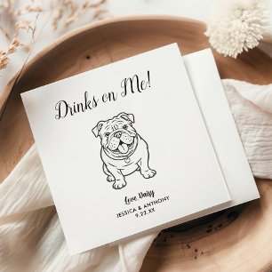 Serviette En Papier Serviettes de cocktail pour mariage de chien moder