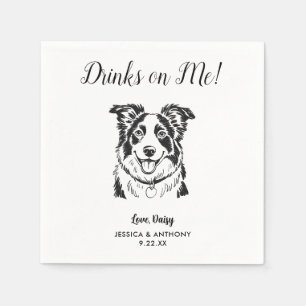Serviette En Papier Serviettes de cocktail pour mariage de chien moder