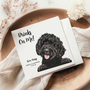 Serviette En Papier Serviettes de cocktail pour mariage de chien perso