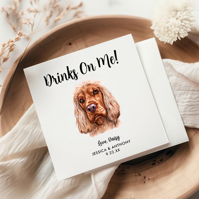 Serviette En Papier Serviettes de cocktail pour mariage de chiens (Créateur téléchargé)