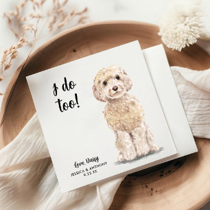 Serviette En Papier Serviettes de cocktail pour mariage de chiens