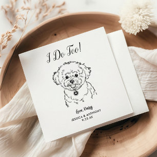 Serviette En Papier Serviettes de cocktail pour mariage de chiens mode