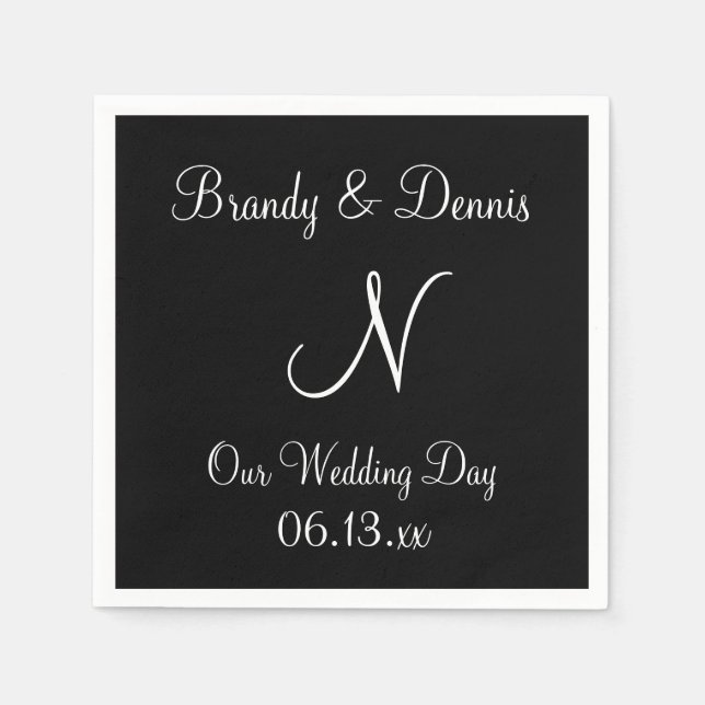 Serviette En Papier Serviettes de couleur mignonne carnelienne Monogra (Devant)