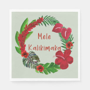 Serviette En Papier Serviettes de couronnes tropicales Hawaiian Mele K