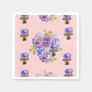Serviette En Papier Serviettes De Décor Pink Dot Shabby Chic Pansy