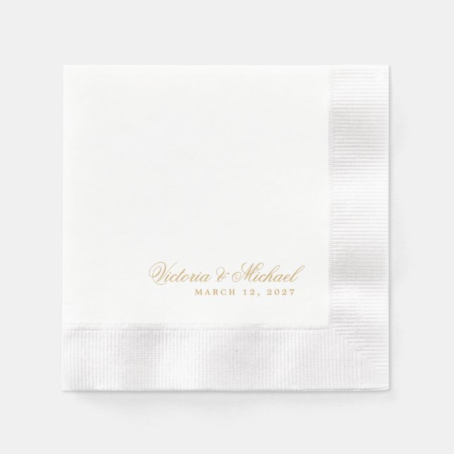 Serviette En Papier Serviettes de décoration de mariage à noms plus lo (Devant)