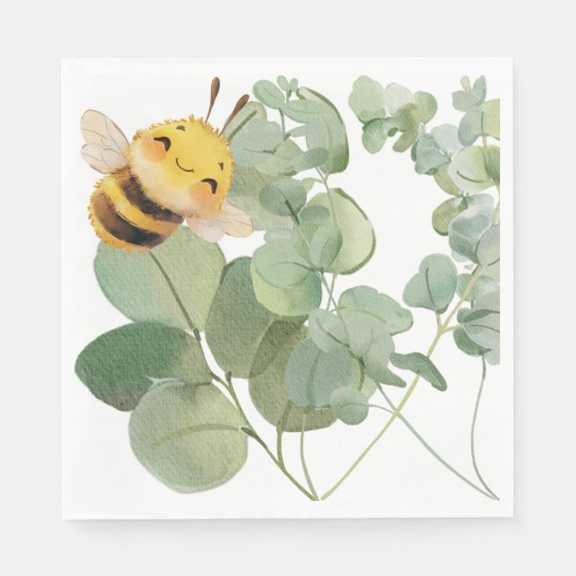 Serviette En Papier Serviettes de déjeuner d'abeille (Devant)