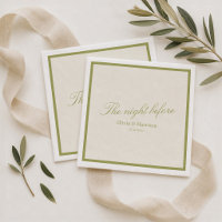 Serviettes de diner de répétition vert olive