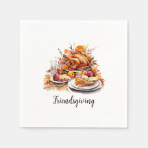 Serviettes de dîner de Thanksgiving Friendsgiving