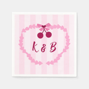 Serviette En Papier Serviettes de douche de mariage rose sucré Cherry