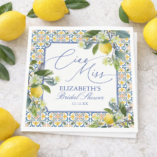 Serviette En Papier Serviettes de douche de mariée au citron italien