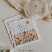 Serviettes de douche de mariée Love In Bloom