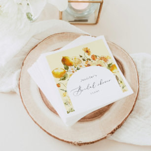 Serviette En Papier Serviettes de douche nuptiales en arc de citron mo