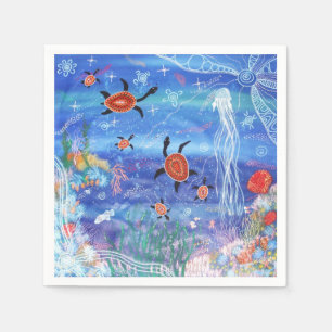 Serviette En Papier Serviettes de dragage de tortues
