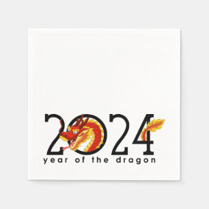Serviette En Papier Serviettes de dragon de dessin animé chinois 2024