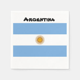 Serviette En Papier Serviettes de drapeau de l'Argentine