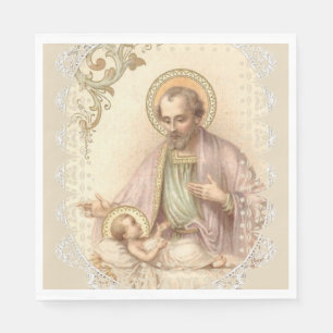 Serviette En Papier Serviettes de festin de jour de St Joseph