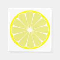 Serviettes de fête au citron d'été
