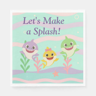 Serviette En Papier Serviettes de fête Baby Shark
