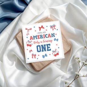 Serviette En Papier Serviettes de fête Coquette All American Baby