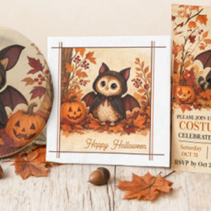 Serviette En Papier Serviettes de fête Costume de Chauve-Souris Hibou 