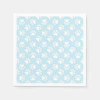 Serviettes de fête d'anniversaire chiot empreintes