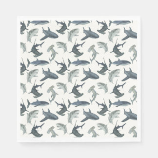 Serviette En Papier Serviettes de fête d'anniversaire de requin | Beac